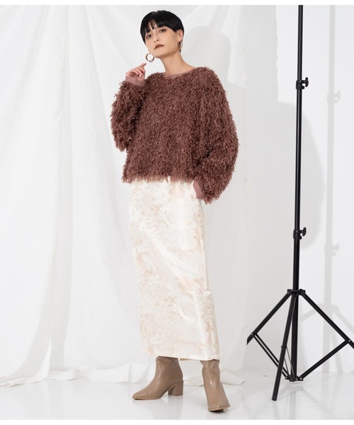 Settimissimo（セッティミッシモ）の「フリンジ ワイドスリーブ プルオーバー クルーネック（Tシャツ/カットソー・レディース・ライトグレー/ブラウン・M）」の14枚目の写真