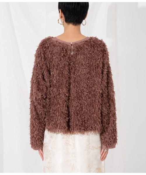 Settimissimo（セッティミッシモ）の「フリンジ ワイドスリーブ プルオーバー クルーネック（Tシャツ/カットソー・レディース・ライトグレー/ブラウン・M）」の19枚目の写真