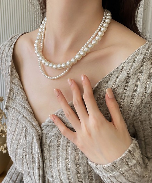 Dita Muaj.（ディータムアージュ）の「【選べる】パールネックレス（ネックレス・レディース・ブラック/ホワイト/ホワイト系その他/ホワイト系その他2/ホワイト系その他3・FREE）」の3枚目の写真