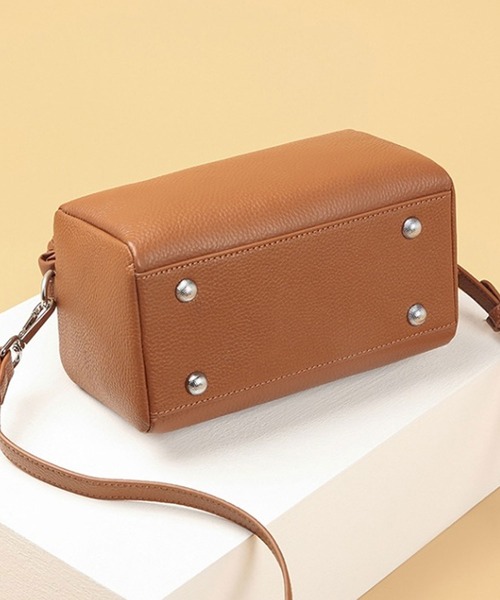 florist(フローリスト)の「【2way】シャーリングスクエアボストンバッグ/ショルダーバッグ(ボストンバッグ・レディース・スモークピンク/オフホワイト/ブラウン/グリーン/ベージュ/グレー/ブラック/レッド・FREE)」の13枚目の写真