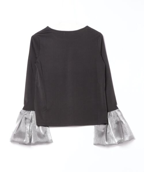 PICCIN(ピッチン)の「【WEB限定】ロングスリーブ 異素材カフス 長袖カットソー(Tシャツ/カットソー・レディース・ブラック/オフホワイト・M)」の17枚目の写真