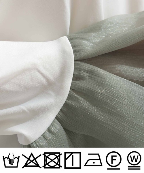 PICCIN(ピッチン)の「【WEB限定】ロングスリーブ 異素材カフス 長袖カットソー(Tシャツ/カットソー・レディース・ブラック/オフホワイト・M)」の16枚目の写真