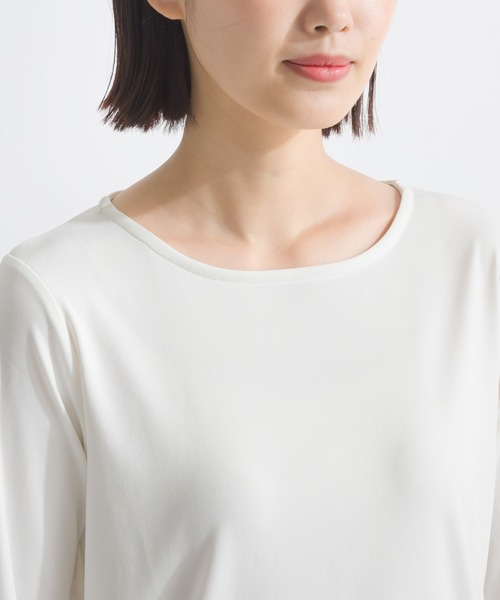 PICCIN(ピッチン)の「【WEB限定】ロングスリーブ 異素材カフス 長袖カットソー(Tシャツ/カットソー・レディース・ブラック/オフホワイト・M)」の11枚目の写真