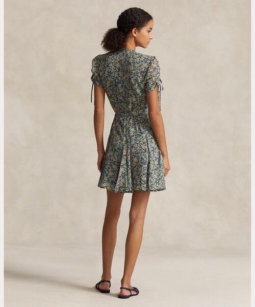 POLO RALPH LAUREN（ポロ ラルフ ローレン）の「フローラル ラップ ミニ ドレス（ドレス・レディース・グリーン・00/6/0/8/4/2）」の8枚目の写真