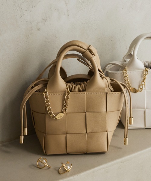 PINKY&DIANNE（ピンキーアンドダイアン）の「◆2WAYハンドBAG（ハンドバッグ・レディース・ベージュ/ホワイト/グリーン・ONE SIZE）」の3枚目の写真