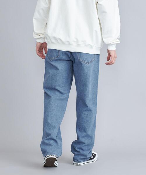 coen（コーエン）の「デニムワイドイージーパンツ（セットアップ対応）（デニムパンツ・メンズ・オフホワイト/ネイビー/コバルトブルー・S/M/L/XL）」の5枚目の写真