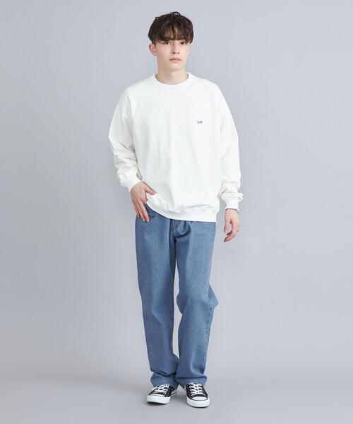 coen（コーエン）の「デニムワイドイージーパンツ（セットアップ対応）（デニムパンツ・メンズ・オフホワイト/ネイビー/コバルトブルー・S/M/L/XL）」の6枚目の写真