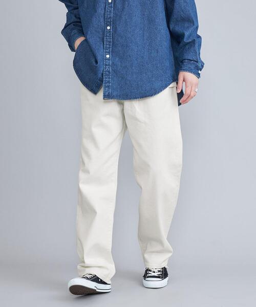 coen（コーエン）の「デニムワイドイージーパンツ（セットアップ対応）（デニムパンツ・メンズ・オフホワイト/ネイビー/コバルトブルー・S/M/L/XL）」の10枚目の写真
