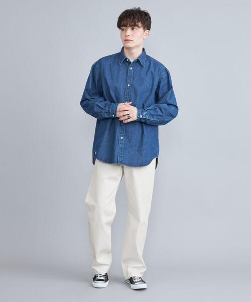 coen（コーエン）の「デニムワイドイージーパンツ（セットアップ対応）（デニムパンツ・メンズ・オフホワイト/ネイビー/コバルトブルー・S/M/L/XL）」の12枚目の写真