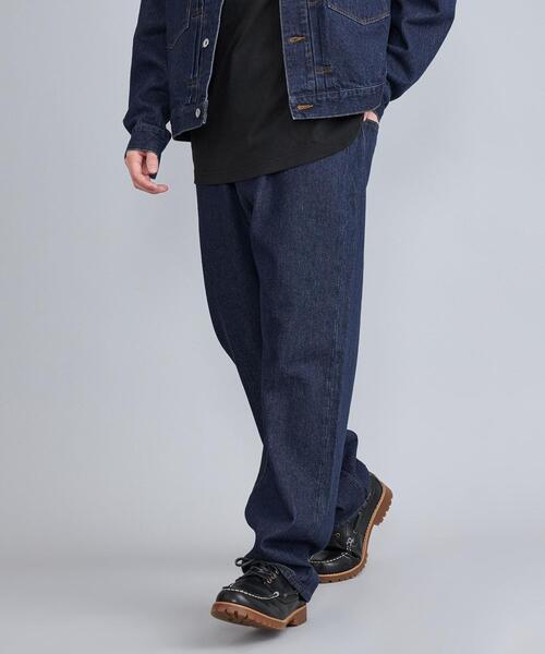 coen（コーエン）の「デニムワイドイージーパンツ（セットアップ対応）（デニムパンツ・メンズ・オフホワイト/ネイビー/コバルトブルー・S/M/L/XL）」の14枚目の写真
