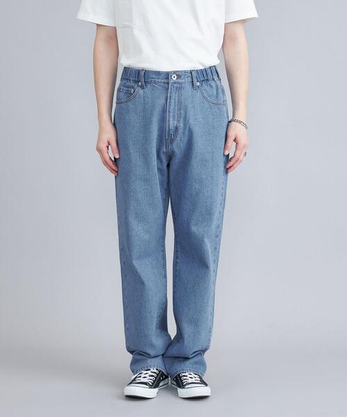 coen（コーエン）の「デニムワイドイージーパンツ（セットアップ対応）（デニムパンツ・メンズ・オフホワイト/ネイビー/コバルトブルー・S/M/L/XL）」の16枚目の写真