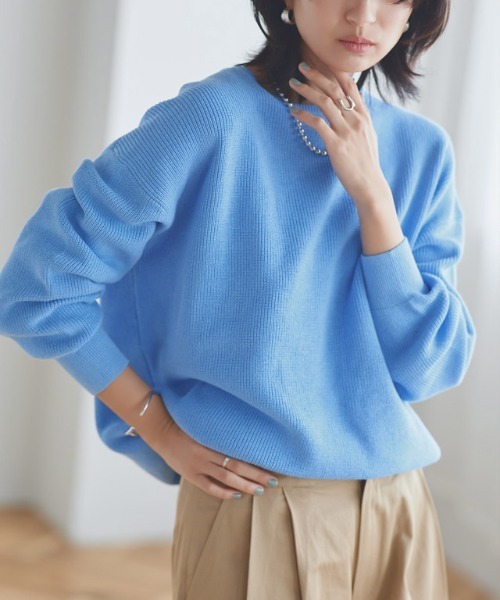SALE｜GRAN SASSO シルクコットン クルーネックサマーニット