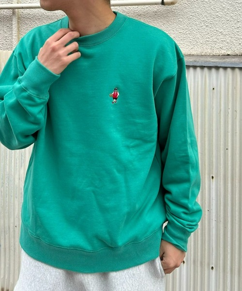 CIAOPANIC TYPY（チャオパニックティピー）の「《おじさんシリーズ》ワンポイント刺繍裏毛スウェット（スウェット・メンズ・チャコールグレー/ライトグレー/グリーン・SMALL/MEDIUM/LARGE）」の10枚目の写真