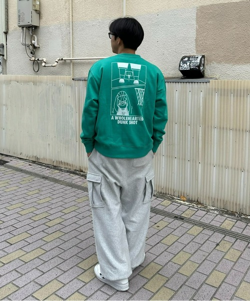 CIAOPANIC TYPY（チャオパニックティピー）の「《おじさんシリーズ》ワンポイント刺繍裏毛スウェット（スウェット・メンズ・チャコールグレー/ライトグレー/グリーン・SMALL/MEDIUM/LARGE）」の11枚目の写真