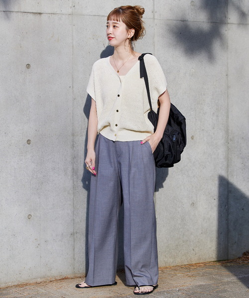 B.C STOCK（ベーセーストック）の「《追加》リネンコットンベスト（ベスト・レディース・ブラック/ベージュ/ホワイト・FREE）」の19枚目の写真