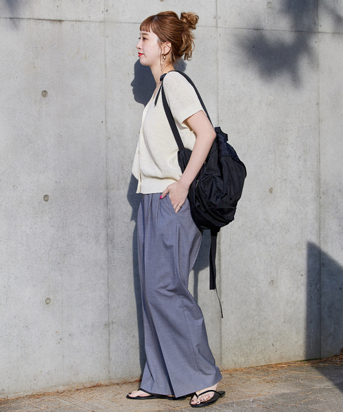 B.C STOCK（ベーセーストック）の「《追加》リネンコットンベスト（ベスト・レディース・ブラック/ベージュ/ホワイト・FREE）」の4枚目の写真