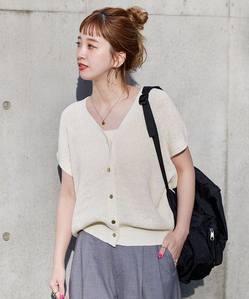 B.C STOCK（ベーセーストック）の「《追加》リネンコットンベスト（ベスト・レディース・ブラック/ベージュ/ホワイト・FREE）」の10枚目の写真