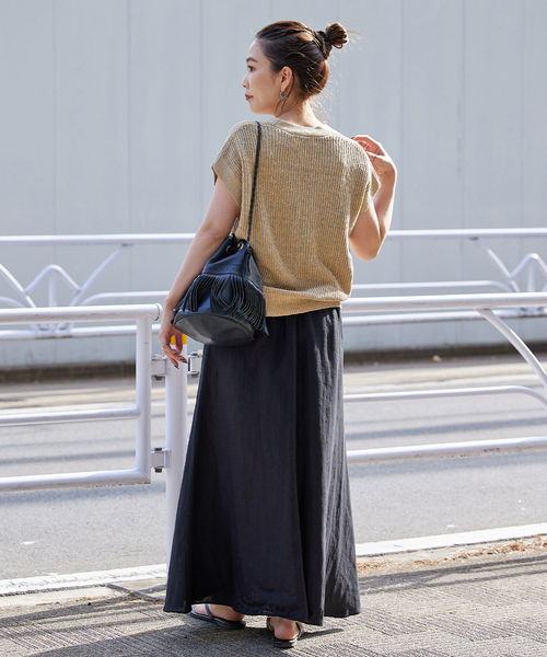 B.C STOCK（ベーセーストック）の「《追加》リネンコットンベスト（ベスト・レディース・ブラック/ベージュ/ホワイト・FREE）」の21枚目の写真