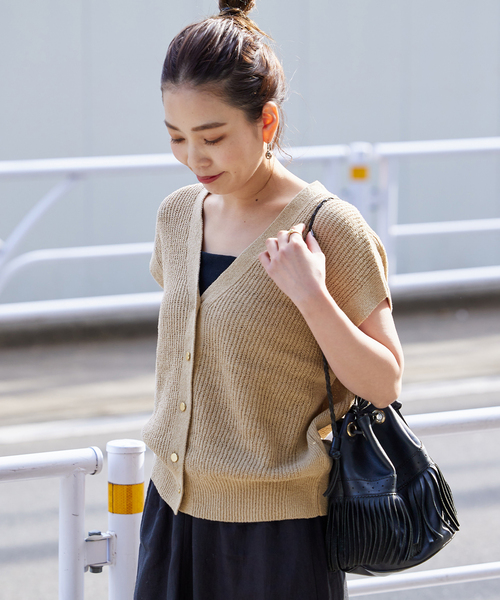 B.C STOCK（ベーセーストック）の「《追加》リネンコットンベスト（ベスト・レディース・ブラック/ベージュ/ホワイト・FREE）」の7枚目の写真