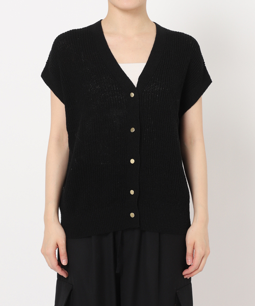 B.C STOCK（ベーセーストック）の「《追加》リネンコットンベスト（ベスト・レディース・ブラック/ベージュ/ホワイト・FREE）」の8枚目の写真