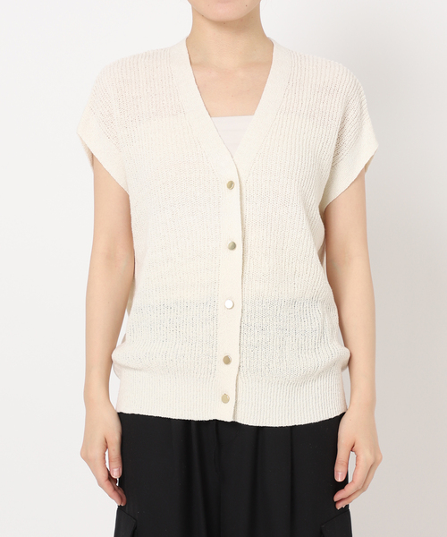 B.C STOCK（ベーセーストック）の「《追加》リネンコットンベスト（ベスト・レディース・ブラック/ベージュ/ホワイト・FREE）」の16枚目の写真