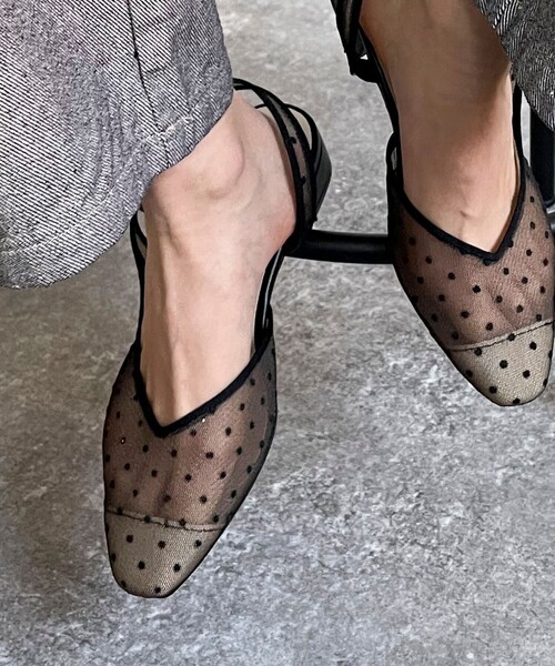 PANIER(パニエ)の「【PANIER/パニエ】シアードットバックストラップミュール(パンプス・レディース・ブラック系その他・37/38)」の5枚目の写真