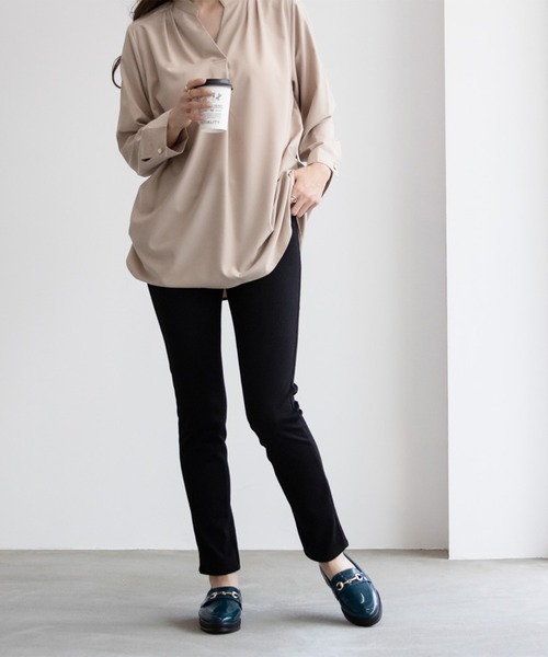 NAVY(ネイビー)の「NAVY パーフェクトレッグス レギンス ストレッチパンツ(その他パンツ・レディース・ケミカルウォッシュ/ライトカーキ/ワンウォッシュ/ライトブルー/ブラック・XS/S/M/L)」の3枚目の写真