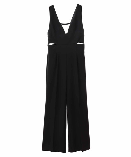 31 Sons de mode(トランテアン ソン ドゥ モード)の「カットアウトサロペット(サロペット/オーバーオール・レディース・ブラック/グレー・38/36)」の4枚目の写真