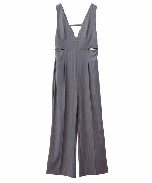 31 Sons de mode(トランテアン ソン ドゥ モード)の「カットアウトサロペット(サロペット/オーバーオール・レディース・ブラック/グレー・38/36)」の7枚目の写真