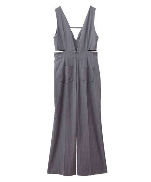 31 Sons de mode(トランテアン ソン ドゥ モード)の「カットアウトサロペット(サロペット/オーバーオール・レディース・ブラック/グレー・38/36)」の8枚目の写真