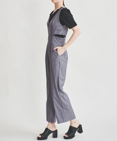 31 Sons de mode(トランテアン ソン ドゥ モード)の「カットアウトサロペット(サロペット/オーバーオール・レディース・ブラック/グレー・38/36)」の16枚目の写真