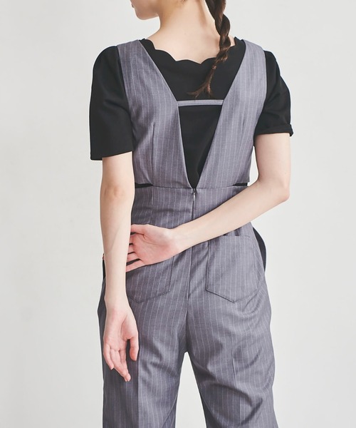 31 Sons de mode(トランテアン ソン ドゥ モード)の「カットアウトサロペット(サロペット/オーバーオール・レディース・ブラック/グレー・38/36)」の20枚目の写真