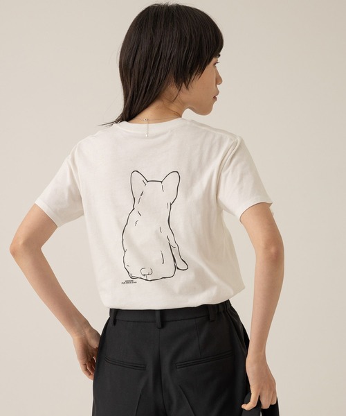 eL（エル）の「【eL】Pur Tee SS/100636（Tシャツ/カットソー・レディース・ホワイト/ネイビー/ピンク・FREE）」の6枚目の写真