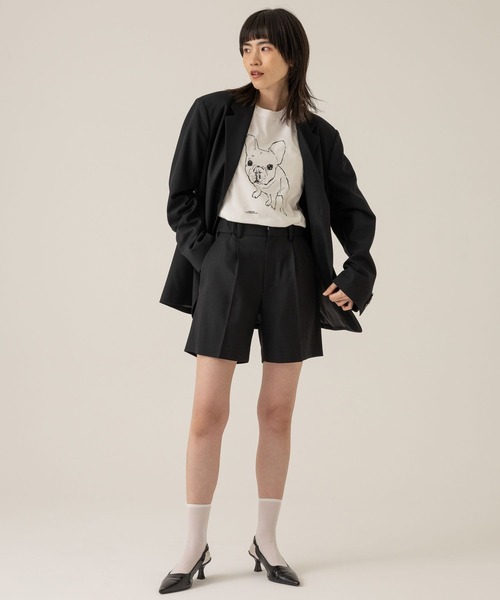 eL（エル）の「【eL】Pur Tee SS/100636（Tシャツ/カットソー・レディース・ホワイト/ネイビー/ピンク・FREE）」の7枚目の写真