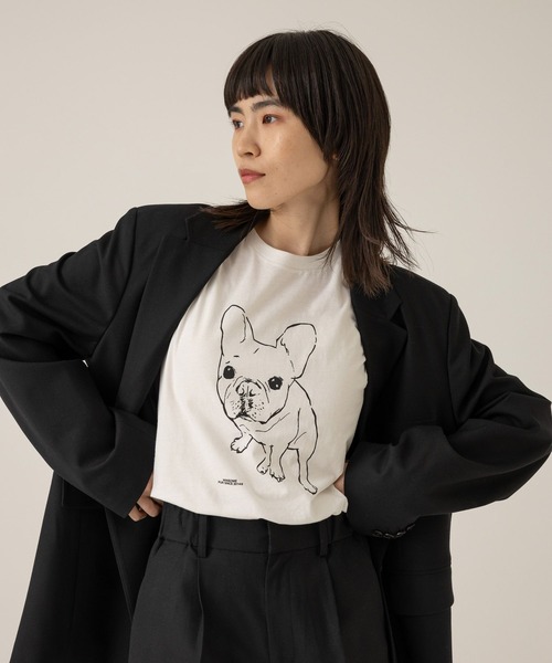 eL（エル）の「【eL】Pur Tee SS/100636（Tシャツ/カットソー・レディース・ホワイト/ネイビー/ピンク・FREE）」の9枚目の写真