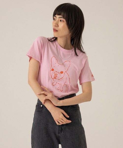 eL（エル）の「【eL】Pur Tee SS/100636（Tシャツ/カットソー・レディース・ホワイト/ネイビー/ピンク・FREE）」の12枚目の写真