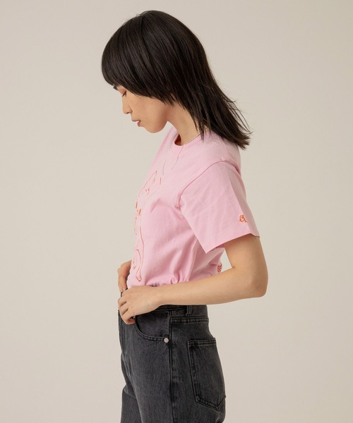 eL（エル）の「【eL】Pur Tee SS/100636（Tシャツ/カットソー・レディース・ホワイト/ネイビー/ピンク・FREE）」の14枚目の写真