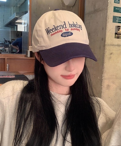 TONE SELECT GOODS（トーンセレクトグッズ）の「pur chouchou/バイカラーロゴキャップ P4159（キャップ・レディース・ベージュ/ネイビー/グレー/ブラック/ブラウン/グリーン・FREE）」の6枚目の写真