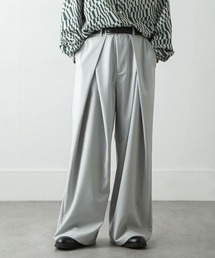 オーバーラップワイドスラックスパンツ