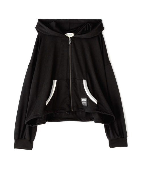 AVIREX（アヴィレックス）の「OVER SIZE MESH ZIP PARKA/オーバーサイズ メッシュジップパーカー（パーカー・レディース・ブルー/ブラック・FREE）」の14枚目の写真
