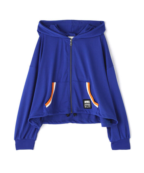 AVIREX（アヴィレックス）の「OVER SIZE MESH ZIP PARKA/オーバーサイズ メッシュジップパーカー（パーカー・レディース・ブルー/ブラック・FREE）」の18枚目の写真