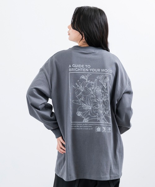 JUNRED（ジュンレッド）の「j.n.r.d / ピーチ加工バックプリントロングスリーブ（Tシャツ/カットソー・メンズ・ホワイト/チャコールグレー/ブルー・L/LL/M）」の2枚目の写真