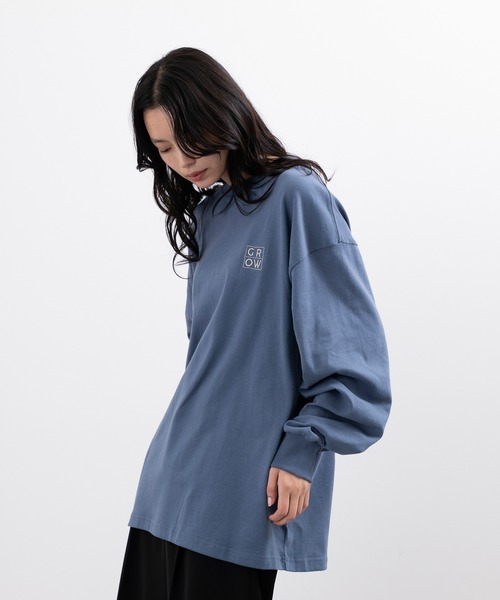 JUNRED（ジュンレッド）の「j.n.r.d / ピーチ加工バックプリントロングスリーブ（Tシャツ/カットソー・メンズ・ホワイト/チャコールグレー/ブルー・L/LL/M）」の3枚目の写真