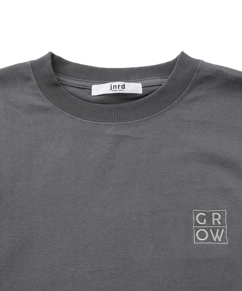 JUNRED（ジュンレッド）の「j.n.r.d / ピーチ加工バックプリントロングスリーブ（Tシャツ/カットソー・メンズ・ホワイト/チャコールグレー/ブルー・L/LL/M）」の6枚目の写真