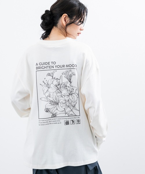 JUNRED（ジュンレッド）の「j.n.r.d / ピーチ加工バックプリントロングスリーブ（Tシャツ/カットソー・メンズ・ホワイト/チャコールグレー/ブルー・L/LL/M）」の19枚目の写真