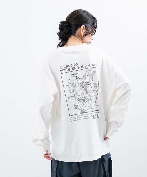 JUNRED（ジュンレッド）の「j.n.r.d / ピーチ加工バックプリントロングスリーブ（Tシャツ/カットソー・メンズ・ホワイト/チャコールグレー/ブルー・L/LL/M）」の20枚目の写真