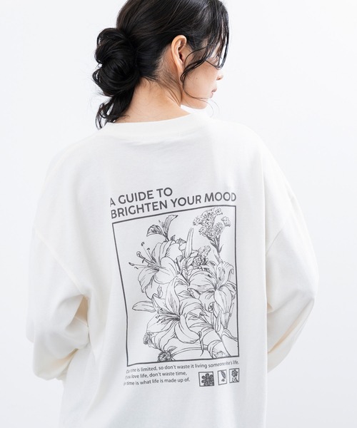 JUNRED（ジュンレッド）の「j.n.r.d / ピーチ加工バックプリントロングスリーブ（Tシャツ/カットソー・メンズ・ホワイト/チャコールグレー/ブルー・L/LL/M）」の21枚目の写真