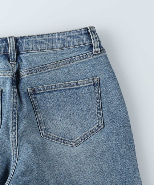 BACK NUMBER（バックナンバー）の「BACK NUMBER(バックナンバー)テーパードストレートデニム（デニムパンツ・レディース・ダークインディゴブルー/ライトインディゴブルー・S/M/XS/L）」の12枚目の写真