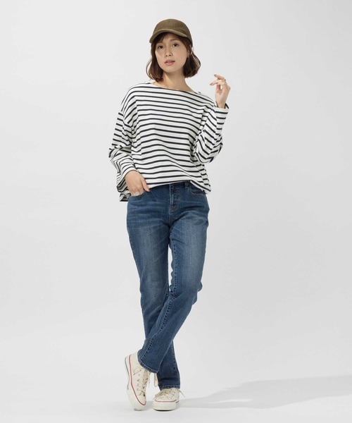 BACK NUMBER（バックナンバー）の「BACK NUMBER(バックナンバー)テーパードストレートデニム（デニムパンツ・レディース・ダークインディゴブルー/ライトインディゴブルー・S/M/XS/L）」の17枚目の写真