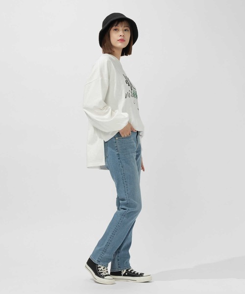 BACK NUMBER（バックナンバー）の「BACK NUMBER(バックナンバー)テーパードストレートデニム（デニムパンツ・レディース・ダークインディゴブルー/ライトインディゴブルー・S/M/XS/L）」の6枚目の写真